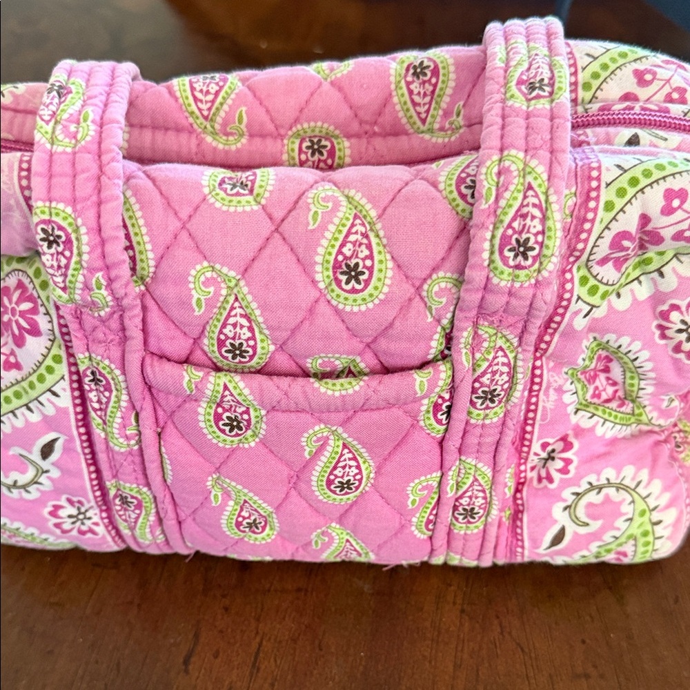 Vera Bradley Pink Paisley Quilted Shoulder Bag